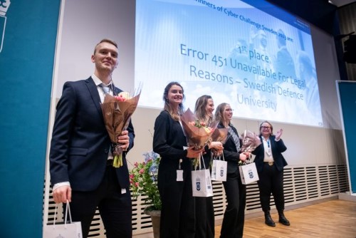 Det vinnande laget, Foto: Anders Warne, Försvarshögskolan.